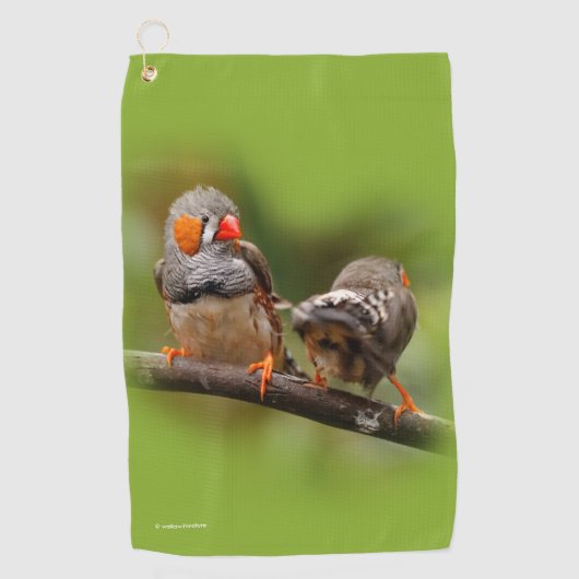 シマハタオリの歌う鳥たち ゴルフタオル (正面)
