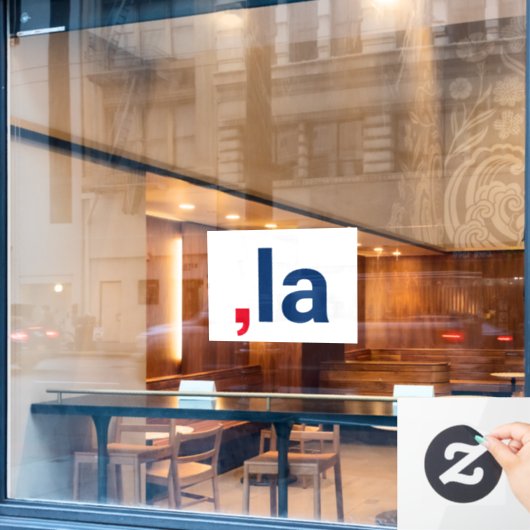 シマラ・カマラおもしろい発音愛国心 ウィンドウサイン (カフェ窓)