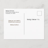 シマリスとカボチャの秋のクラフトSTD 案内ポストカード (裏面)