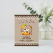 シマリスとカボチャの秋のクラフトSTD 案内ポストカード (スタンド正面)