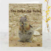 シマリスのおもしろカード カード (黄色い花)