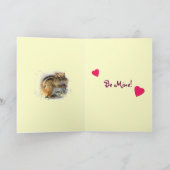 シマリスのバレンタインを楽しむこと シーズンカード (内部)