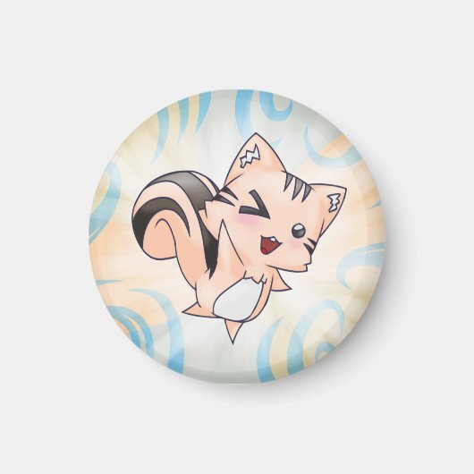 シマリスのルックん(嬉しいっ) マグネット (正面)