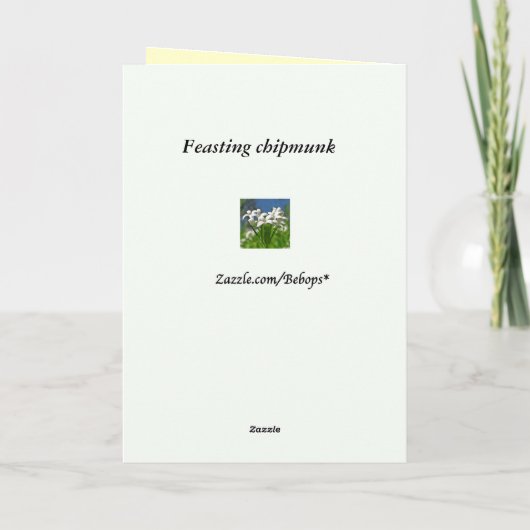 シマリスの母の日 カード (裏面)