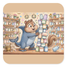 シマリスサメの薬局ステッカー