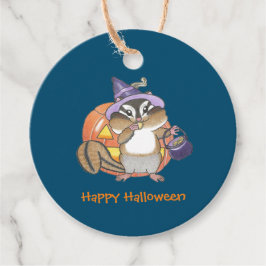シマリスハロウィーンメッセージカード フェイバータグ