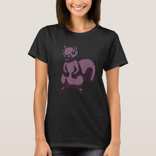 シマリスリスささやき人野生生物動物げっ歯類 Tシャツ (正面)
