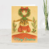 シマリス クリスマス グリーティングカード 幻想的デザイン (正面)