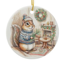 シマリス クリスマス 野生 オーナメント
