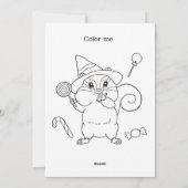 シマリス　ハロウィーン・迷路と塗り絵 シーズンカード (裏面)