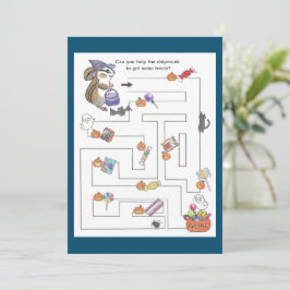 シマリス　ハロウィーン・迷路と塗り絵 シーズンカード