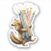 シマリス 誕生日キャンドル シール (正面)