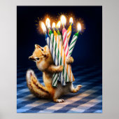 シマリス 誕生日キャンドル ポスター (正面)