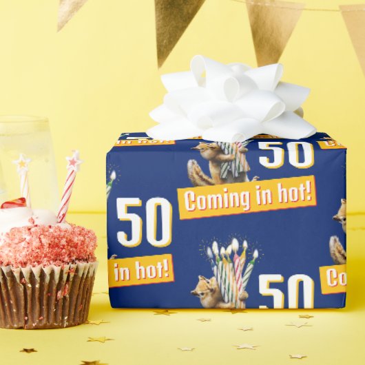 シマリス 誕生日キャンドル ラッピングペーパー (誕生日パーティー)