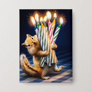 シマリス 誕生日キャンドル 缶バッジ