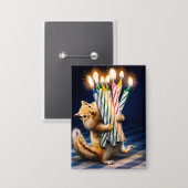 シマリス 誕生日キャンドル 缶バッジ (正面/裏面)