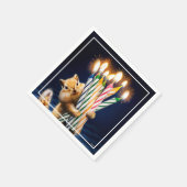 シマリス 誕生日 キャンドル スタンダードカクテルナプキン (角)