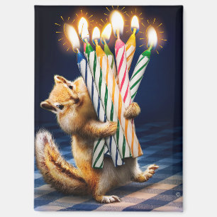 シマリス 誕生日 キャンドル マグネット