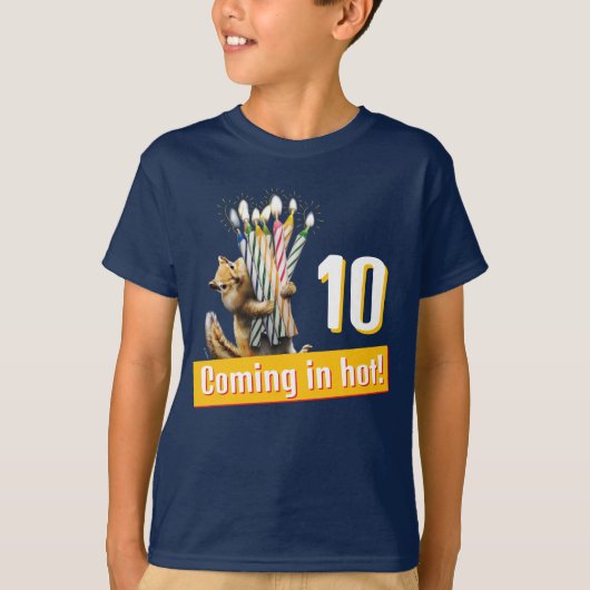 シマリス 誕生日 キャンドル Tシャツ (正面)