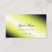 シマリーイエローシルバーきらめくダイアモンドエレガント 名刺 (正面)