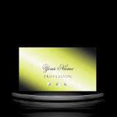 シマリーイエローシルバーきらめくダイアモンドエレガント 名刺