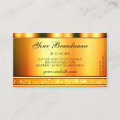 シマリーオレンジきらめくグリッタースターズダイヤモンド 名刺 (裏面)