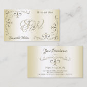 シマリークリームコー華美ナーイニシャル装飾品 名刺 (正面/裏面)