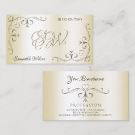 シマリークリームコー華美ナーイニシャル装飾品 名刺