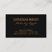 シマリーグラデーションとスパークリー金ゴールドシークイングリッター 名刺 (裏面)