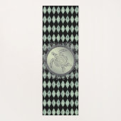 シマリーグリーンとシルバーのウミガメ ヨガマット (裏面)