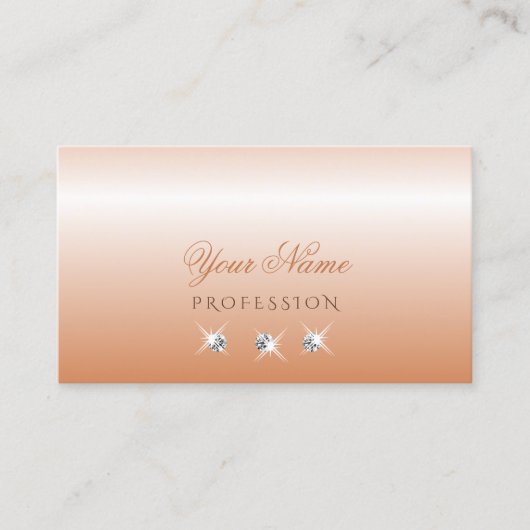 シマリーコーラルダグラデーションミきらめくュアルズスタイリッシュ 名刺 (正面)