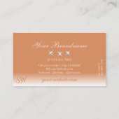 シマリーコーラルダグラデーションミきらめくンドイニシャル 名刺 (裏面)