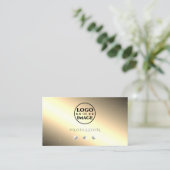 シマリーゴールデンシルバーダイヤきらめくモンド追加ロゴ 名刺 (スタンド正面)