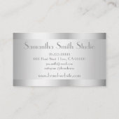 シマリーシルバーグリッターグラム爪、 ネイル&マニキュア 名刺 (裏面)