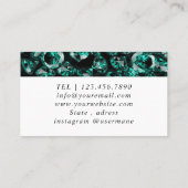 シマリーシルバースパークルグリッターダイヤモンドビジネス 名刺 (裏面)