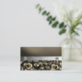 シマリーシルバースパークルグリッターダイヤモンドビジネス 名刺 (スタンド正面)