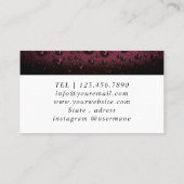 シマリーシルバースパークルグリッター名刺 名刺 (裏面)