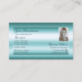 シマリーティール(緑がかった色)とダイヤモンドとフォトプロフェッショナル 名刺 (裏面)