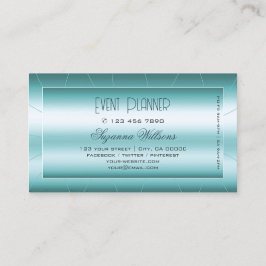 シマリーティール(緑がかった色)とダイヤモンド抜群グラマラス 名刺 (裏面)