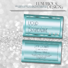 シマリーティール（緑がかった色）とダイヤモンド抜群グラマラス 名刺