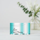 シマリーティール(緑がかった色)グラマラスプロフェッショナルとシンプル 名刺 (スタンド正面)