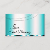 シマリーティール(緑がかった色)グラマラスプロフェッショナルとシンプル 名刺 (正面)