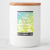 シマリーティール(緑がかった色)グリーングリッター製品ラベルダイヤモンド フードラベル (正面)