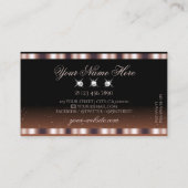 シマリーバラ金ゴールドブラウンスパークルジュエリースタイリッシュ 名刺 (裏面)