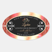 シマリーバラ金ゴールド製品ラベルDiamonds Black 楕円形シール (正面)