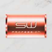 シマリーバーミリオンレッド3Dイニシャル営業時間 名刺 (正面)