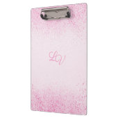 シマリーピンクグリッターダスト クリップボード (左)