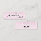 シマリーピンクグリッターダスト スキニー名刺 (正面/裏面)