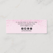 シマリーピンクグリッターダスト スキニー名刺 (裏面)