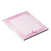 シマリーピンクグリッターダスト ノートパッド (アングル)